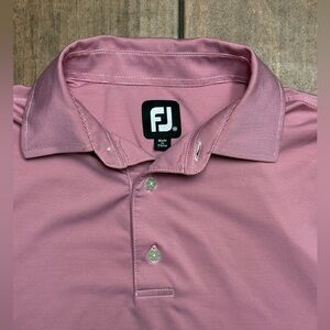 FootJoy Golf Polo Shirt Men’s Medium Pink Short Sleeve Performance Polo